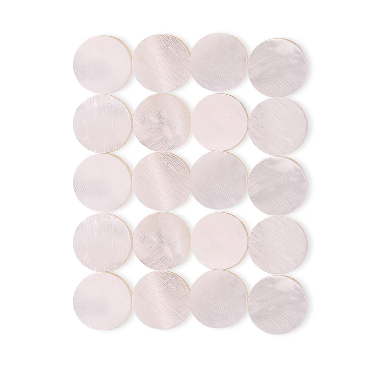 Inlay Dots Guitar Fretboard, 20 Pcs 6mm Fretboard Markers Pearl Inlay Sticker Decals Point for Guitar, Bass, Ukulele, Mandolin 5Mm White Pearloid Guitar Dots Musical Instrument Accessories