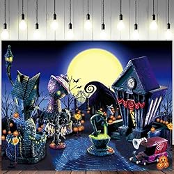 ZTHMOE 10x8ft Halloween Nightmare Themed Party