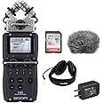 Zoom H5 Handy Recorder Kit with a Custom Windbuster, AD-17 AC Adapter, Closed-Back Stereo Headphones and a 16GB Memory Card