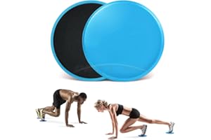 PRICE XES 2 x Dual Sided Gliding Discs Exercise Sliders Core Sliders Fitness Ultimate Trainer Gym Home Abdominal & Total Full Body Workout Equipment on ALL surfaces Slide & Glide Exercises (Blue, Circle)