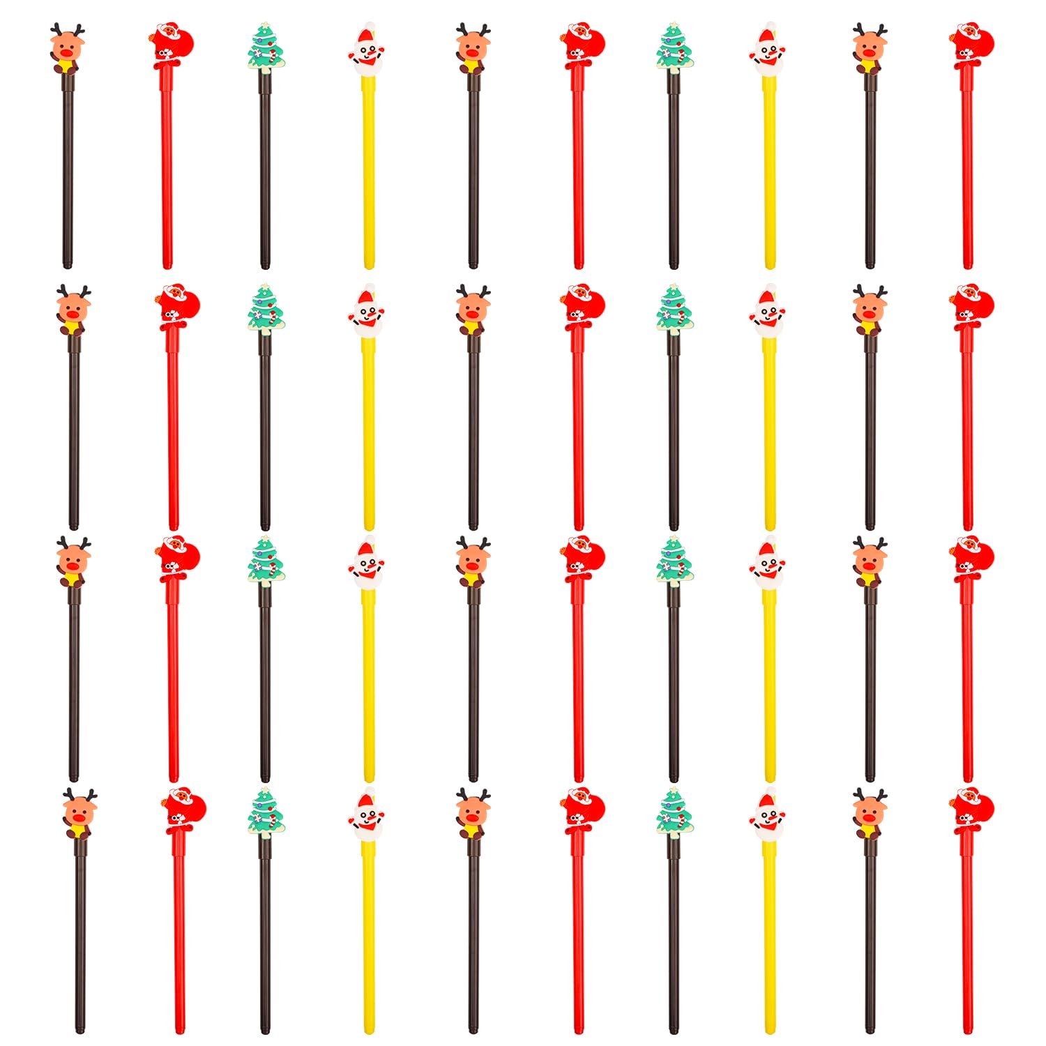 AOVNA Christmas Gel Pens Lovely Xmas Pen Santa Tree Snowman Elk Gel Ink Pen for Gift Party Favor Reward Office Supplies (40)