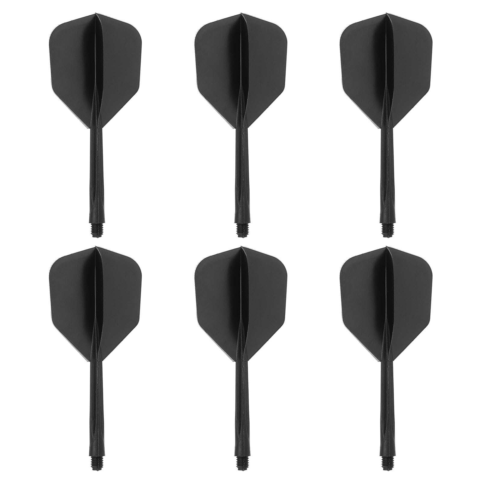 PATIKIL Integrated Dart Shaft and Flights, 6 Pack 2BA Durable Plastic Dart Flight Replacement Dart Accessories, Black