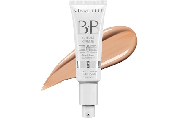 Marcelle BB Cream Beauty Balm, Light to Medium, Tinted Moisturizer, Skin Enhancer, Lightweight, Hydrating, Hypoallergenic, No