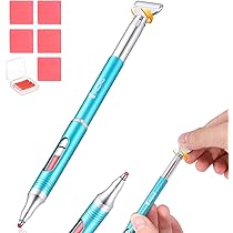 2pcs Stylo De Peinture Diamant Avec 8 Cire, Outils De Peinture Diamant Stylo De Forage Diamond Painting Outils Art Diamant Pour Création De Bricolage Nail Art Ramasser Rapidement (Rose, Blanc