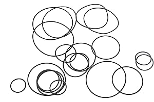 Pack of 50/100pcs Mix Size Rubber Belts 1.5mm Round Cassette Tape Machine Belt Collection Compatible for DVD Players Square C