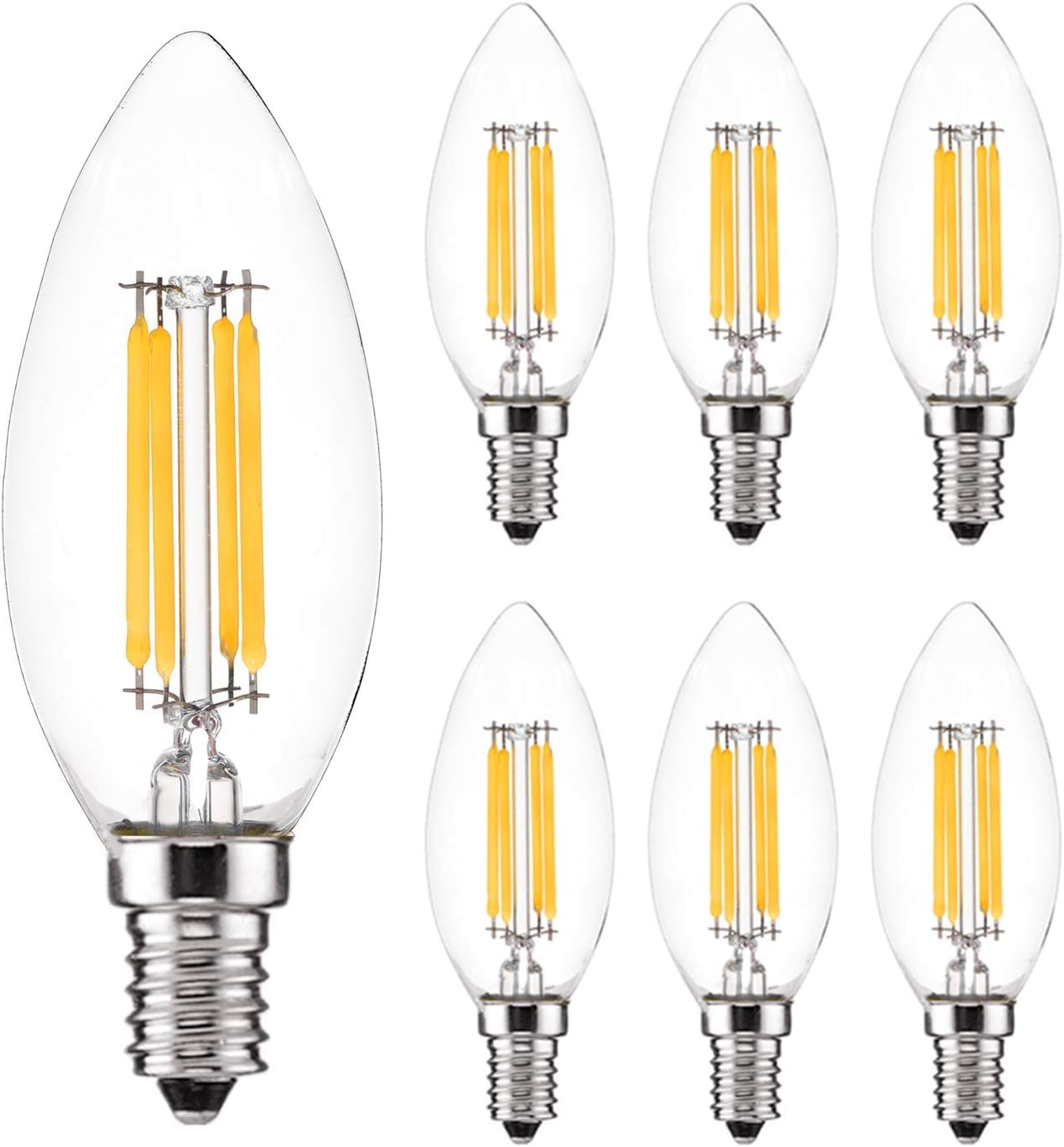 E14 LED Bulb Light 4W 220V Filament Candle Bulbs C35 Dimmable Edison