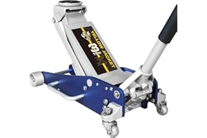 Yellow Jacket Floor Jack 3 Ton Hydraulic Low Profile Aluminum and Steel Racing Car Jack with Fast Liftiing Dual Pump for SUVs