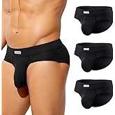 Casey Kevin Men's Underwear Breathable Briefs Lightweight 3D Contour Pouch Super Soft Comfort Tagless Underpants for Men Pack