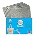 Craftables Silver Glitter Heat Transfer Vinyl, HTV - 5 Sheets Sparkling Easy to Weed Tshirt Iron on Vinyl for Silhouette Cameo, Cricut, All Craft Cutters. Ships Flat