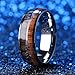 Three Keys Jewelry 6mm 8mm Koa Zebra Wood Antler Arrows Inlay Tungsten Wedding Rings Vikings Hunting Bands