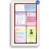 Apolosign 21.5-inch Digital Calendar, No-Subscription, Smart Wall Planner with Calendar Sync, Chore Chart, Meal, Apps &amp; Dashboard, Electronic Touchscreen Display for Family Schedules, Dual Mode (White)