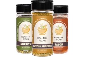 Healthy Rican Adobo Sazon Sofrito Spice Savory Herb Seasoning Mixes Meat Vegetables Stews BBQ Non GMO No MSG Artificial Flavors Gluten Free Diabetes Sodium Keto Friendly Whole 30 Approved (Savory)