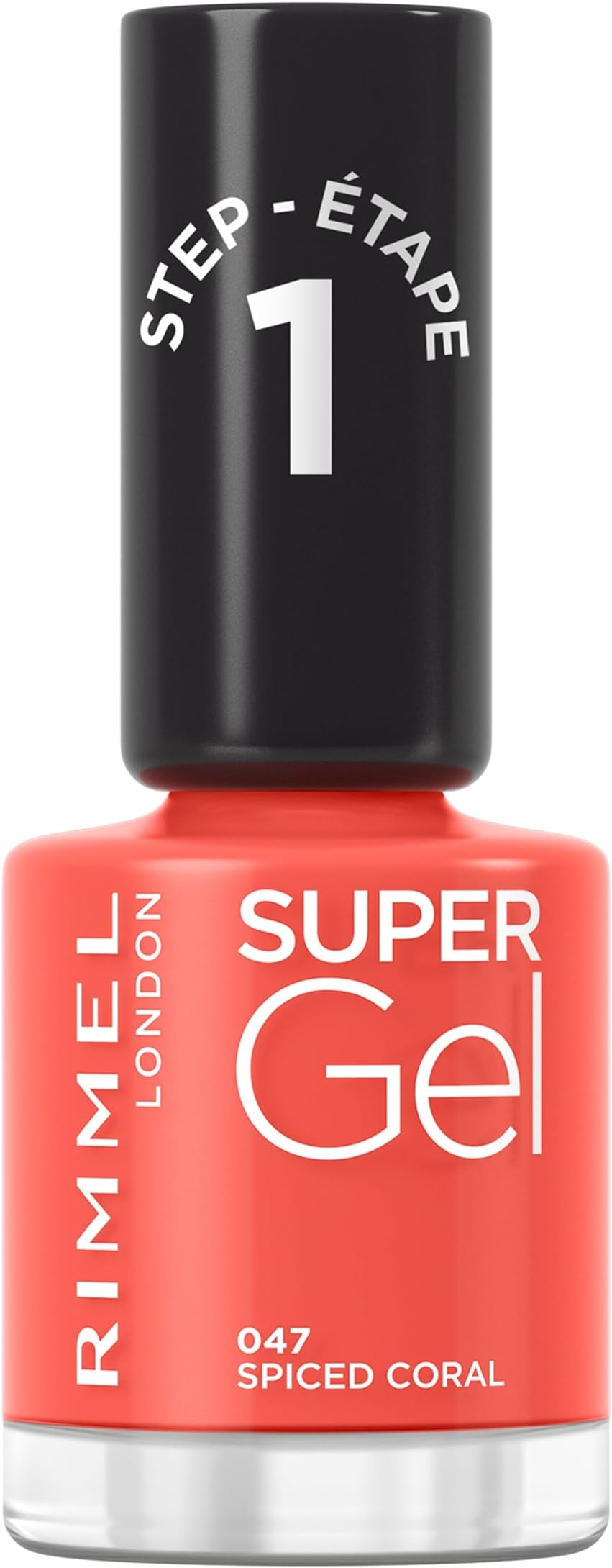 Rimmel Super Gel 047 Spiced Coral Nail Polish 12ml Gel-Like Finish