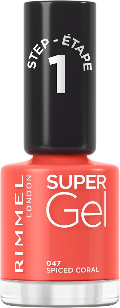 Rimmel Super Gel 047 Spiced Coral Nail Polish 12ml Gel-Like Finish