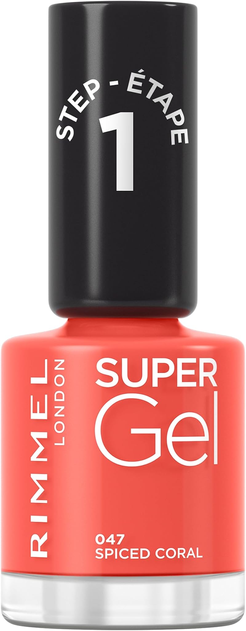Rimmel Super Gel 047 Spiced Coral Nail Polish 12ml Gel-Like Finish