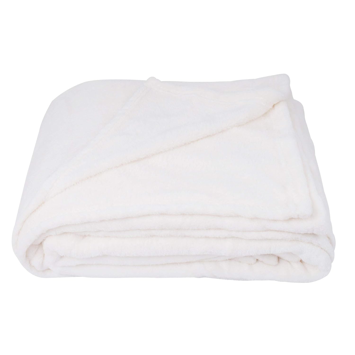SOCHOW Flannel Fleece Throw Blanket 150cm×200cm, All Season White Blanket for Bed, Sofa,Car