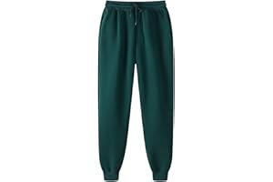 Men's Casual Sweatpants Relaxed Fit Solid Color Joggers Lightweight Cuffed Ankles Workout Track Pants Athletic Trousers