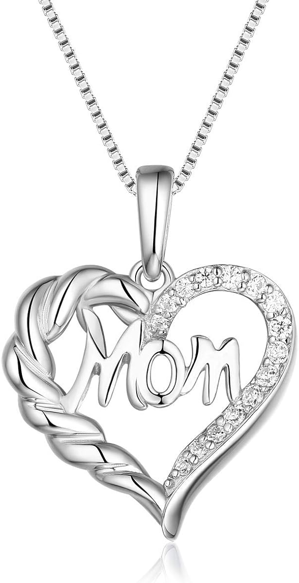 Getname Necklace Personalized Heart Necklace Stylish Fashion Love Mom Necklace with Birthstones