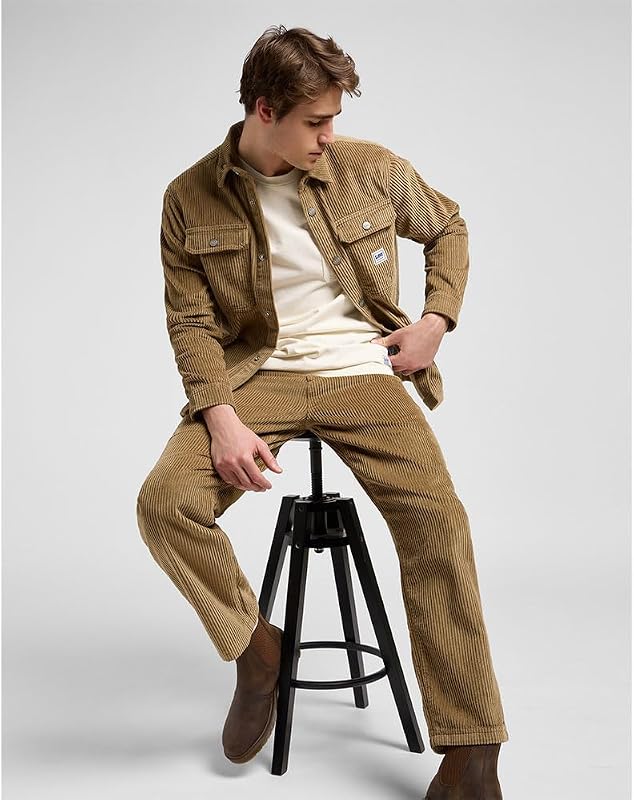 - Chemise Homme - Coupe Décontractée - Workwear Overshirt - Kaki Foncé