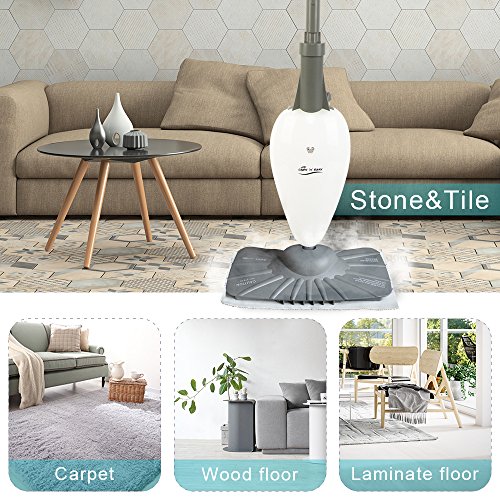 Steam Mops - Steam Floor Cleaner 4 Pound Compact Steam Mop for Tile Hardwood Floor Cleaning, 1 Washable Microfiber Mop Pad Included
