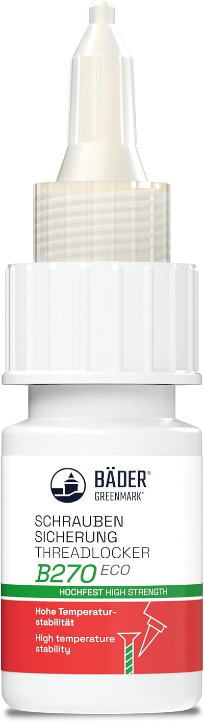 Bäder Threadlocker B270Eco 10ml High Strength Green Heat Resistant