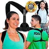 Back Posture Corrector Brace for Women, Men & Kids – Orthopedic Clavicle Support Invisible Under Clothes – Adjustable & Comfort Premium Therapy – Shoulder Cervical Medical Device By USA FARIA