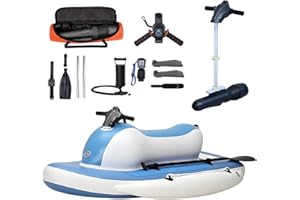 Rush Wave Surf Boat + SUP Motor Combo, Inflatable Jet Ski for Adult, Can Used 130/160 Min, 1800-2700 RPM, Max Load Cap. 330 l
