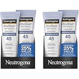 Neutrogena Ultra Czzme Sheer Sunscreen, Dry-Touch SPF 45, 6 Fluid Ounce (2 Pack)