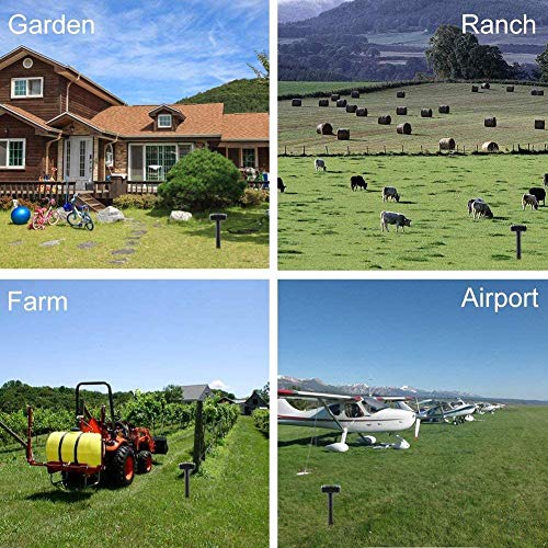 [2 Stück] Solar Maulwurfschreck, Ultrasonic Solar Maulwurfabwehr, IP56 Wasserdicht Wühlmausschreck, Mole Repellent, Maulwurfbekämpfung, Tiervertreiber Schädlingsbekämpfung für Den Garten