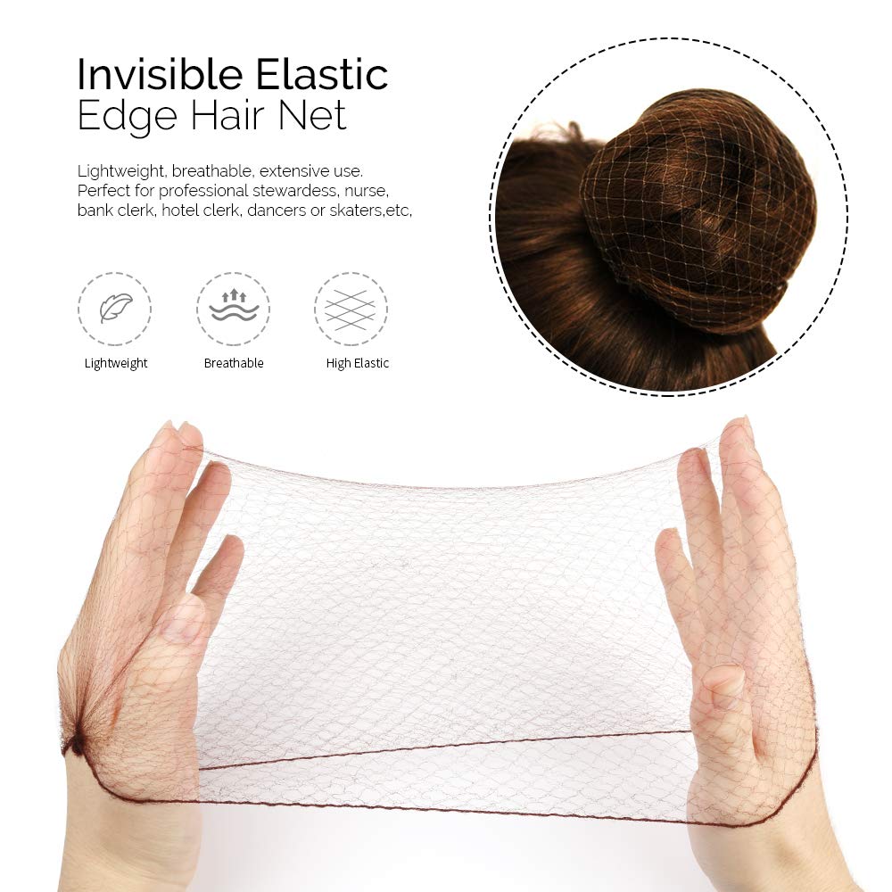 Hair Donut Bun Maker, FANDAMEI Hair Bun Shaper Set with 20 pcs Invisible Hair Nets for Bun, 4pcs Donut Bun Maker, 5 pcs Hair Elastic Bands, 20 pcs Hair Bobby Pins: Beauty
