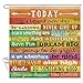 NYMB Funny Motivational Quotes Shower Curtain, Inspirational Words Print on Colorful Rustic Wooden Barn Fabric Shower Curtain, Wood Plank Board Bathroom Fantastic Decorations, (69