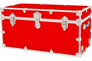 Rhino Trunk & Case Classic XXL Home Storage & College Trunk - 36"x18"x18", 1500+ lbs Capacity, Many Colors, Soft-Close Lid. USA Made Secure Dorm Furniture & Organization, Steamer Style Blanket Chest