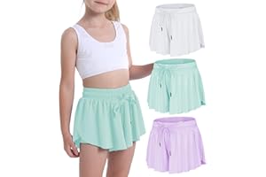 HEYIELDA Flowy Shorts for Teen Girls Athletic Running Youth Butterfly Shorts