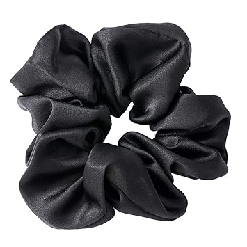 Amazon Com Soft Muberry Silk Scrunchies Black Hair Scrunchy