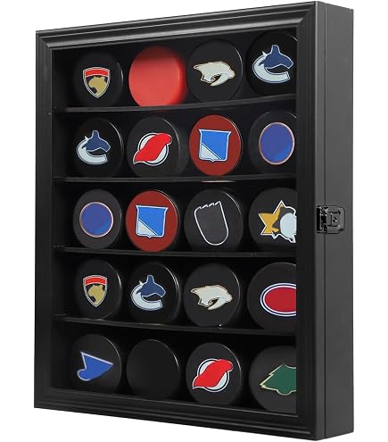 72-Count CSP Plastic Hockey Puck Square Display Case – Stackable, Archival Safe