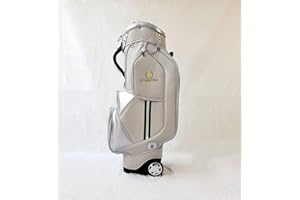 EVERLASTING PRIDE Golf Bag, Stand Bag, Wheeled Golf Bag, Ladies, Senior Portable PU Leather Golf Bag with Large Wheels and Luggage Style Pull Over Handle
