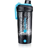 VOLTRX Shaker Bottle, Gallium USB C Rechargeable Electric Protein Shake Mixer, Shaker Cups for Protein Shakes and Meal Replacement Shakes, BPA Free, Made with Tritan, 24oz