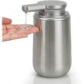 Newise Automatic Liquid Soap Dispenser Touchless - 10.5 Oz, Stainless Steel | 2 Adjustable Dispensing Modes, Self-Cleaning, Rechargeable Dish and Hand Soap Dispenser for Kitchen and Bathroom Countertop