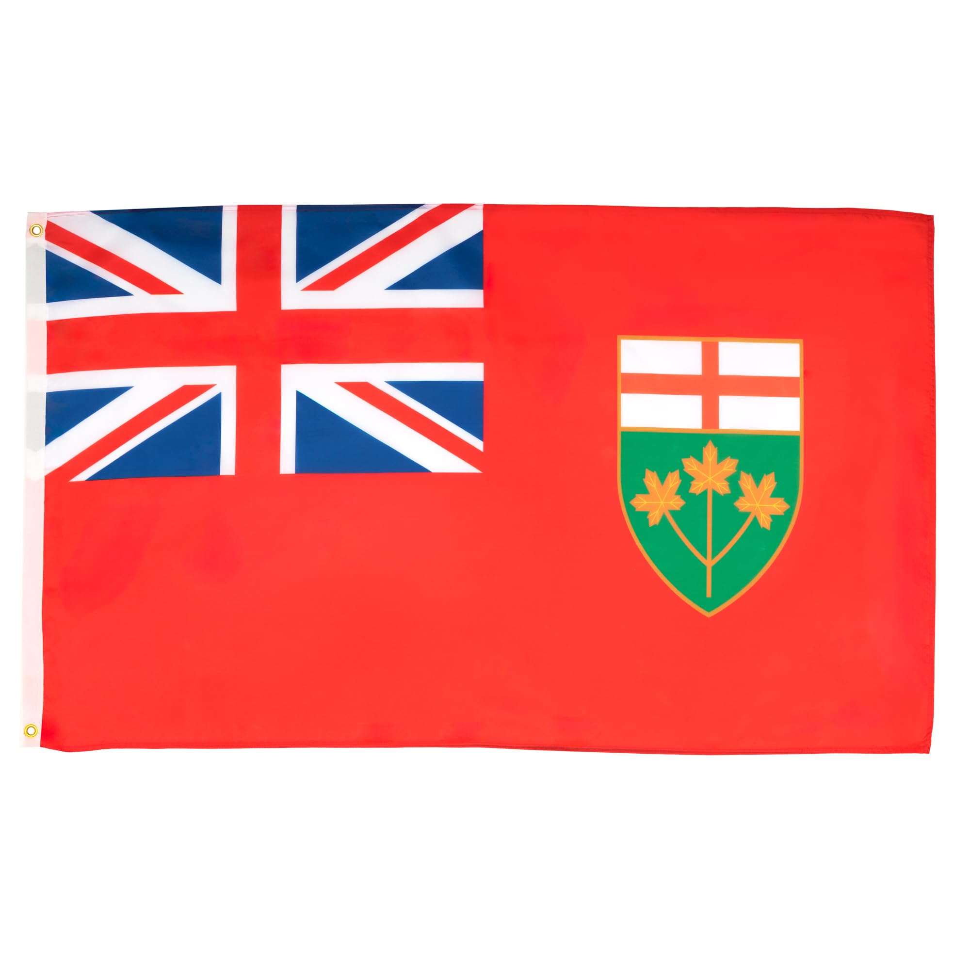 AZ FLAG - Ontario Flag - 2x3 Ft - 100D Polyester Canada - Canadian Region Of Ontario Banner with Two Metal Grommets - Fade Resistant - Vivid Colors - 2' x 3' Feet - 90x60 Cm