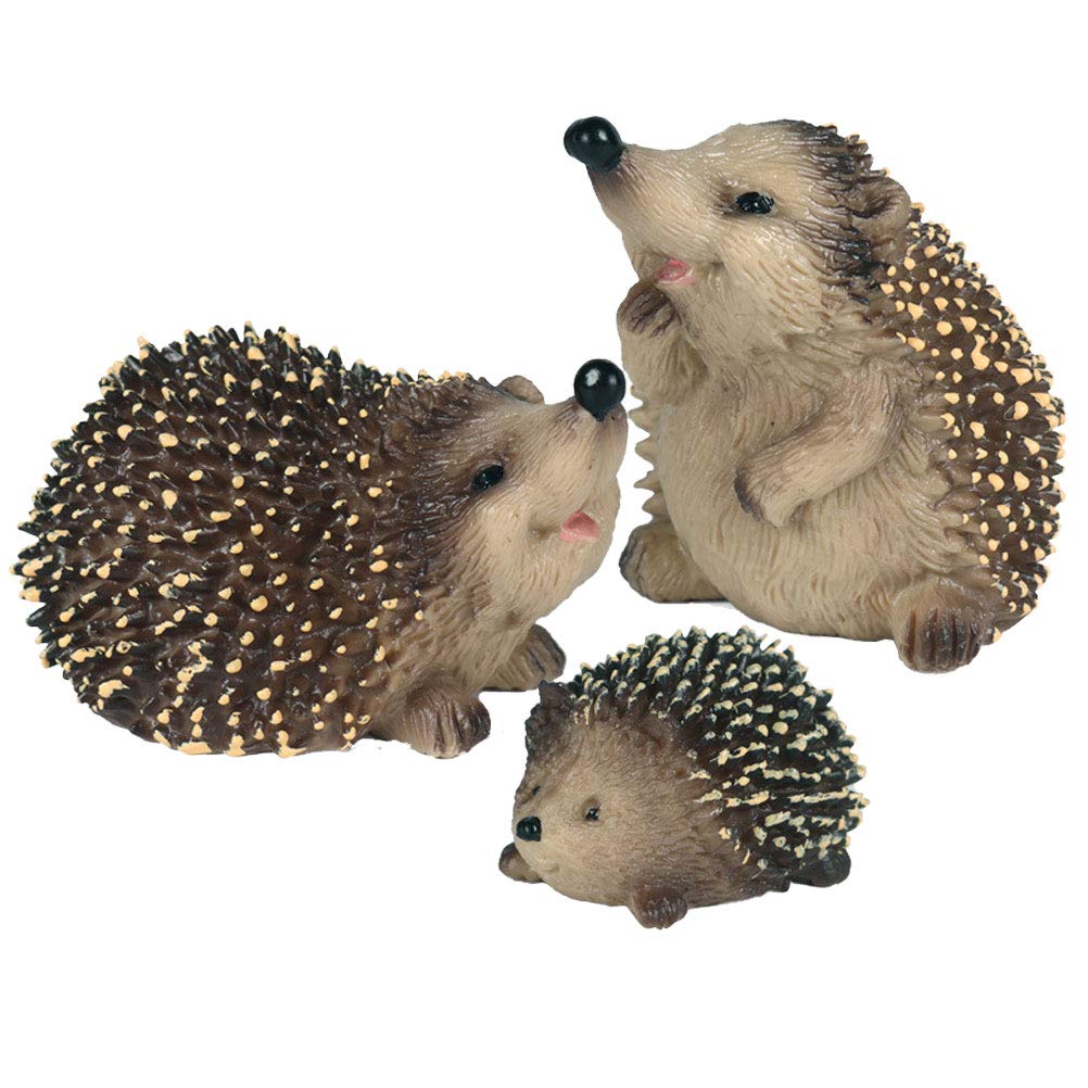 JOKFEICE Animal Figures 3 pcs Realistic Plastic Hedgehog Family Action Model Science Project, Learning Educational Toys, Birthday Gift, Cake Topper For Kids Toddlers