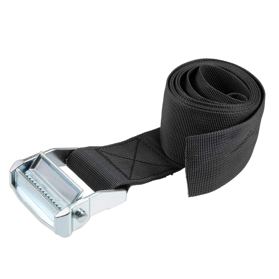 sourcing map Tie Down Strap Cam Buckle Lashing Strap 2" x 5Ft 1100lb 500Kg Load Polypropylene for Moving Securing Cargo, Black
