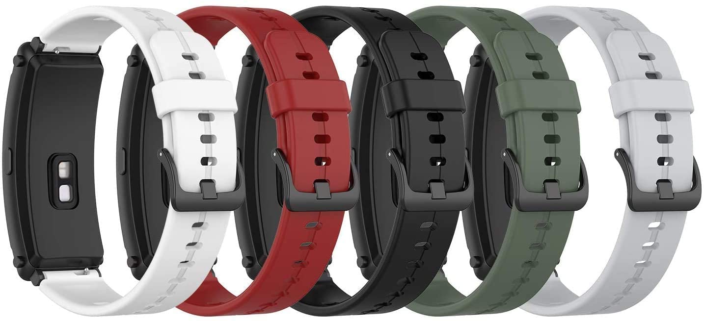 Tyogeephy Bands Compatible with Huawei TalkBand B6/B7/B3 Watch, Replacement Silicone Wristband Adjustable Accessory Bands Strap for TalkBand B6/ B3/B7 (One Size, 5 Color A)