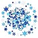 Coopay Glitter Snowflake Foam Stickers Self-Adhesive Snowflake Stickers Decals for Christmas Decoration, DIY Craft Projects, Assorted Color and Sizes