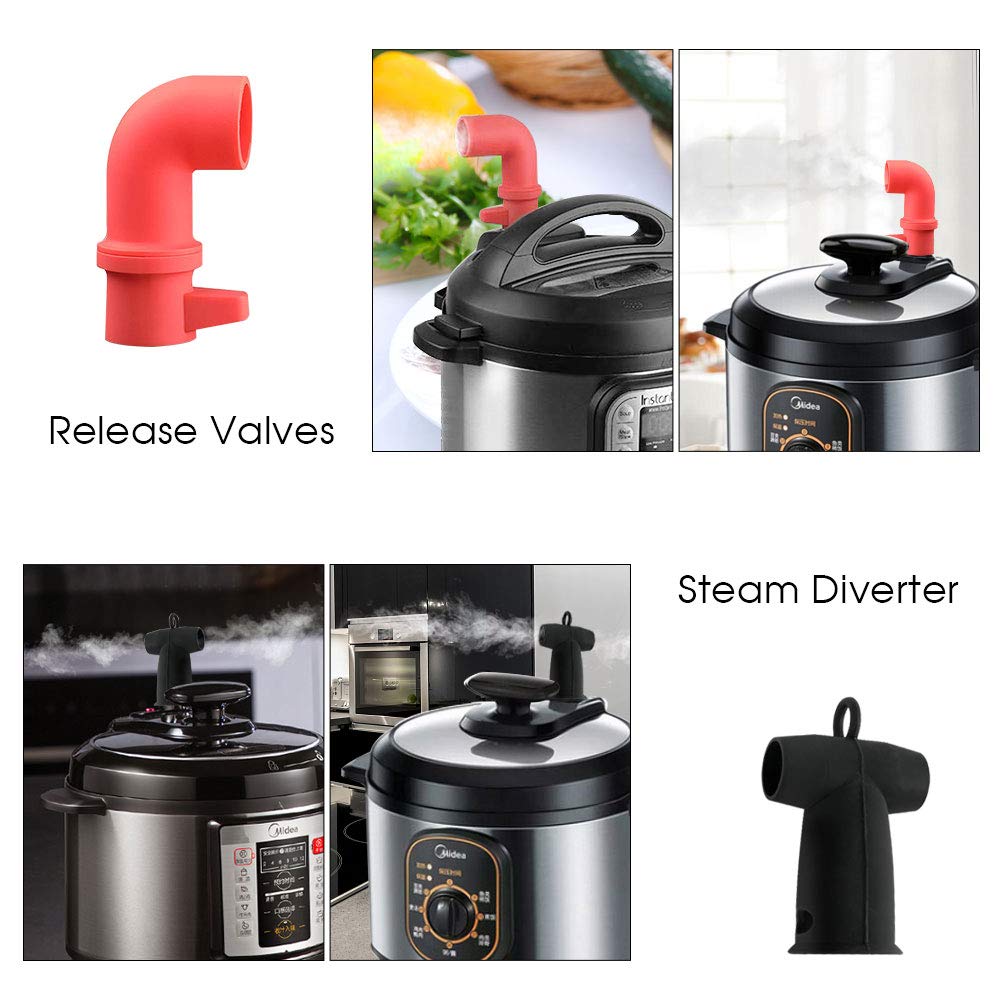 iduola 13 Pieces Instant Pot Accessories Set Fits 5,6,8 Qt - Steamer Baskets, Springform Pan, Steaming Trivet Rack, Egg Steamer Rack, Dish Plate Clip, Oven Mitts, Magnetic Cheat Sheets & More