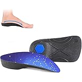 Arch Support, 330+ lbs Plantar Fasciitis Insoles, 3/4 Length Orthotic Inserts for Women & Men Heel Pain, Flat Feet,Heavy Duty Strong Support Pain Relief for Walking Running Blue