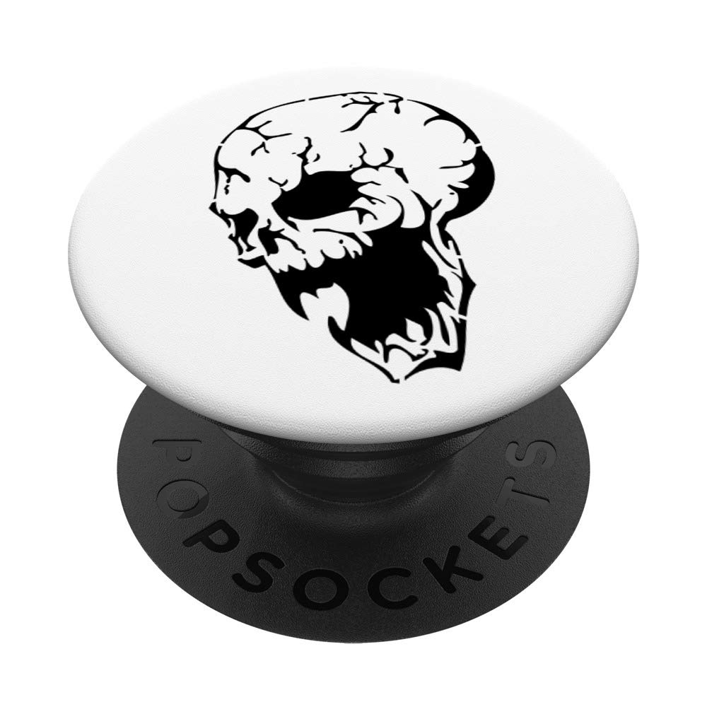 Skull Design Evil Gothic Skull Face PopSockets PopGrip: Swappable Grip for Phones & Tablets