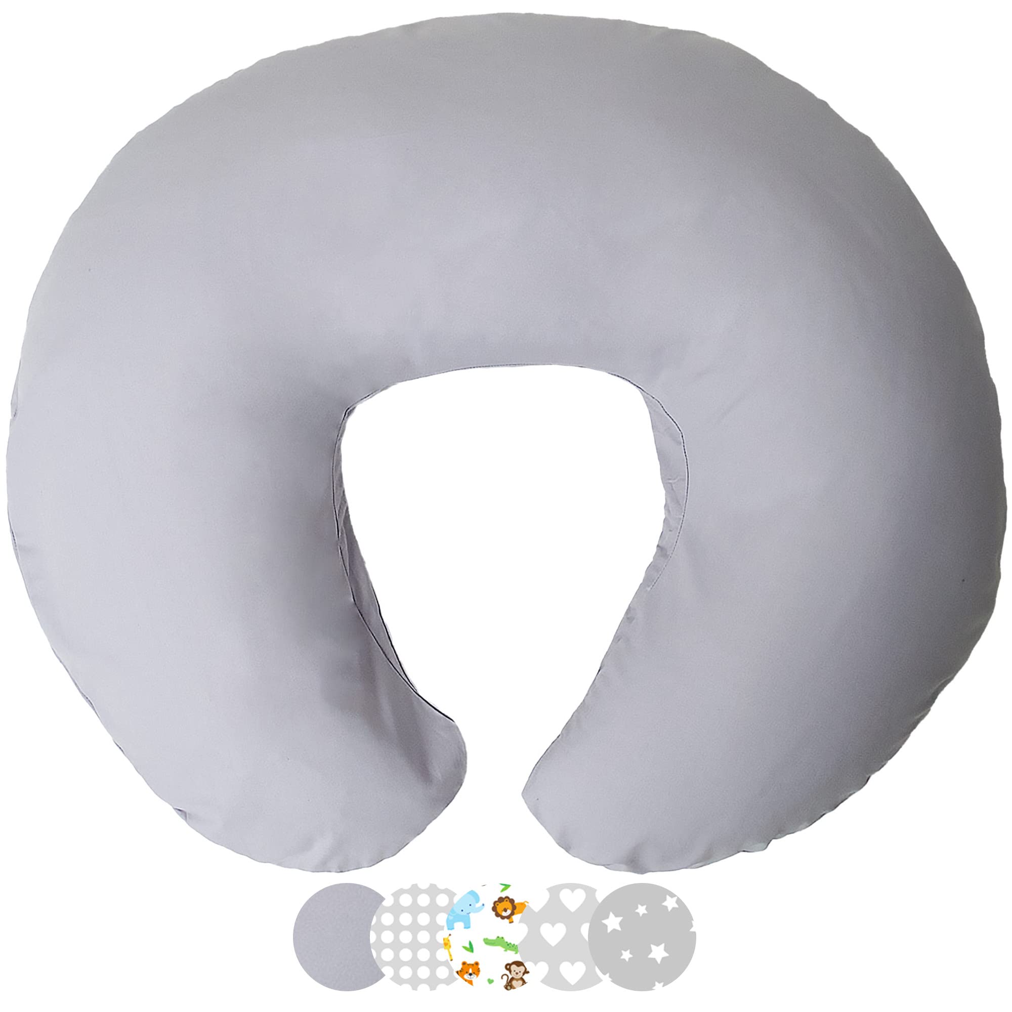 Niimo Nursing Pillow - 100% Cotton Breastfeeding Cover, Ergonomic Baby Support Pillow, Machine-Washable Baby Feeding Pillow, Multifunctional Feeding Pillows for Breastfeeding & Bottle-feeding