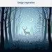 Papercut Light Boxes, Night Light Lamp of Creative Light Paintings - The Deer in The Deep Forest at Night (White)