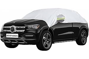 KDSPAROS Demi-housse de voiture pour pare-brise glace et neige – Housse de pare-brise avec protection contre la grêle, housse