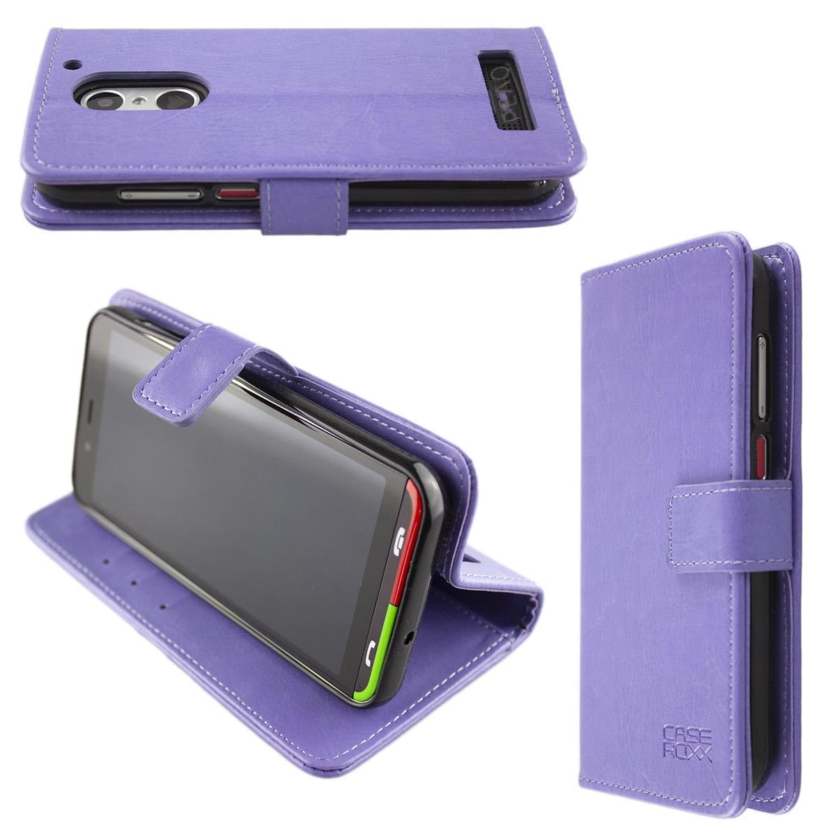caseroxx Bookstyle-Case for Emporia Supereasy, Cover, faux leather, purple, Card Slots & Magnetic Closure